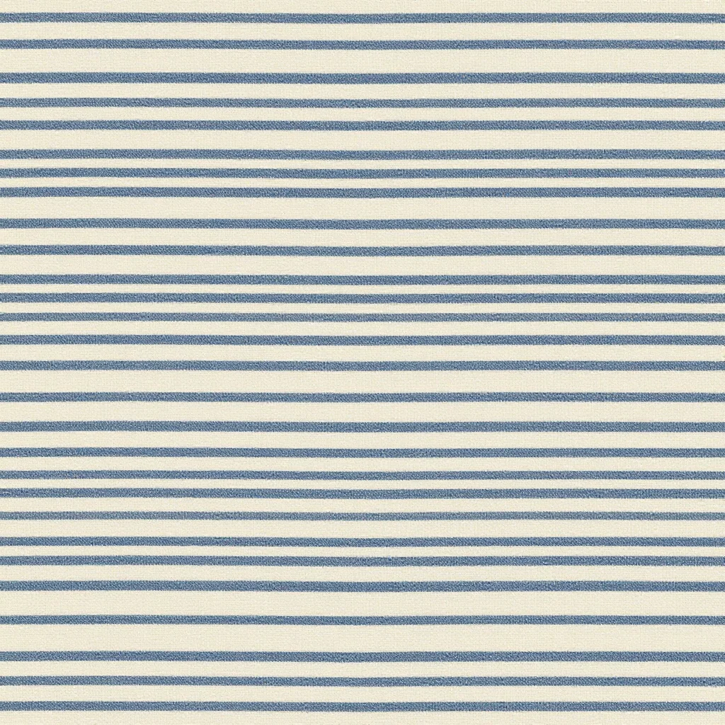 Stripes — Bands a millimetre wide alternating two tones with no gap, thirty or more across the frame, edges crisp and perfectly parallel, the whole reading as a single mid-tone from any distance., stripe repeat, parallel bands in a fixed width rhythm, edges crisp and perfectly parallel, the proportion between band and ground carrying the whole pattern, bands with a faint woven slub in the ground